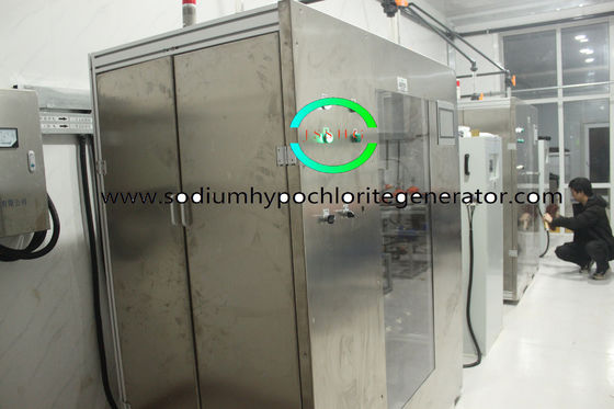 Large scale sodium hypochlorite generator for drinking water disinfection